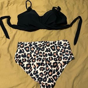 Cross Top High Waisted Bikini - XL